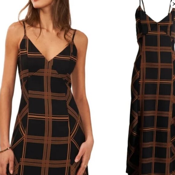 Halogen V Neck A Line Midi Dress - Picture 3 of 4